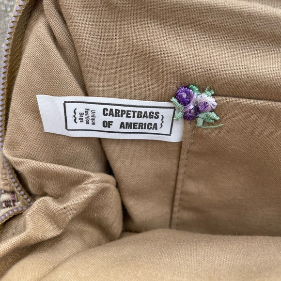 Carpetbags of America Wristlet clutch bag purse 70s Retro Vintage Neutral - Picture 2 of 6